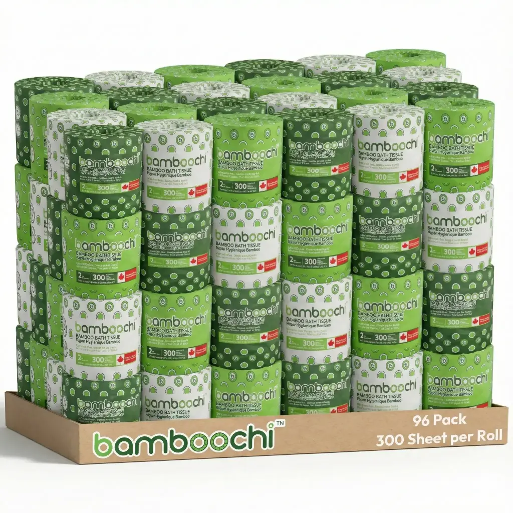 Bamboo Toilet Paper - Paper Wrapped 96 Rolls