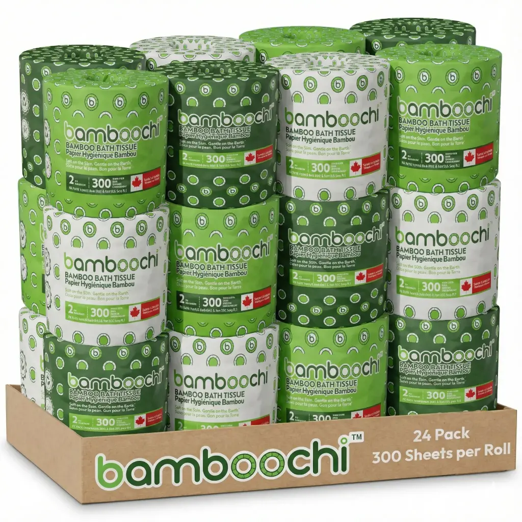 Bamboo Toilet Paper - Paper Wrapped 24 Rolls 