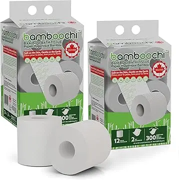 [BBT-CB12x2-CASE] Bamboo Bath Tissue - Cube 12 Rolls x 2 Pack (24 Rolls)